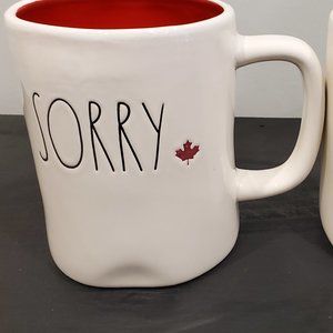 Rae Dunn VHTF "Sorry" & True North mug set